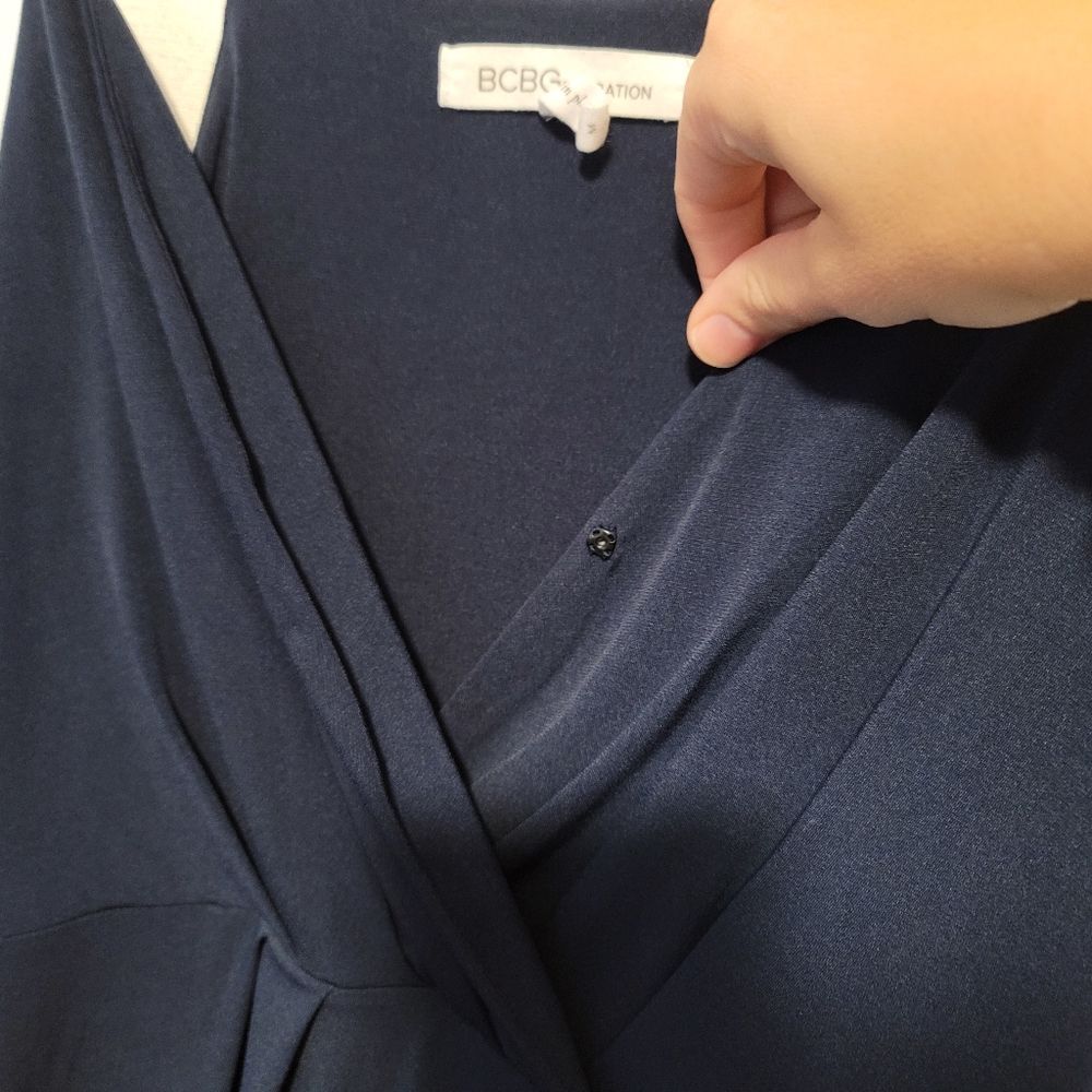 BCBGeneration Navy Blue Cocktail Mini Dress Size Medium - Picture 4 of 10